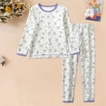 thumbnail image 2 of Caqnni Toddler Baby Girl Outfit Fall Winter Girl Clothes Long Sleeve Cute Fall Winter Outfitss Pants Outfits for 12 18 24 M 1t 2t 3t 4t 5t 6t Pajamas & Dailywear Set(2-3 Years,Purple), 2 of 5