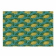 thumbnail image 1 of Vegan Cutting Board, Hand Drawn Abstract Pattern with Lemons on Blue Background Healthy Citrus, Decorative Tempered Glass Cutting and Serving Board, in 3 Sizes, by Ambesonne, 1 of 2