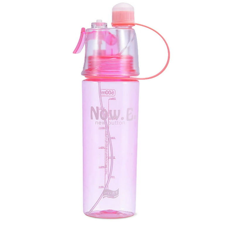 HXAZGSJA Large Capacity Portable Outdoor Sport Cup with Straw Travel Water  Drinking Bottles(Pink,600ml) 