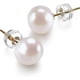 thumbnail image 4 of Aretes de perlas blancas cultivadas de agua dulce seleccionadas a mano de 14K, 4 of 5