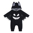 thumbnail image 1 of De Disfraz de Halloween para niños con capucha y cuerda triangular y manga larga en forma de murciélago, 1 of 3