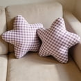 thumbnail image 5 of MMJ Grid Fabric Five Pointed Star Plush Cushion Soft Lumbar Throw Pillow for Sofa Bedroom Living Room Home Decorative, 5 of 7