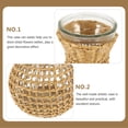 thumbnail image 5 of BEADCEST Vintage Rattan Woven Flower Vase Beige 1Pack 5.1x2.4x2.4in, 5 of 6
