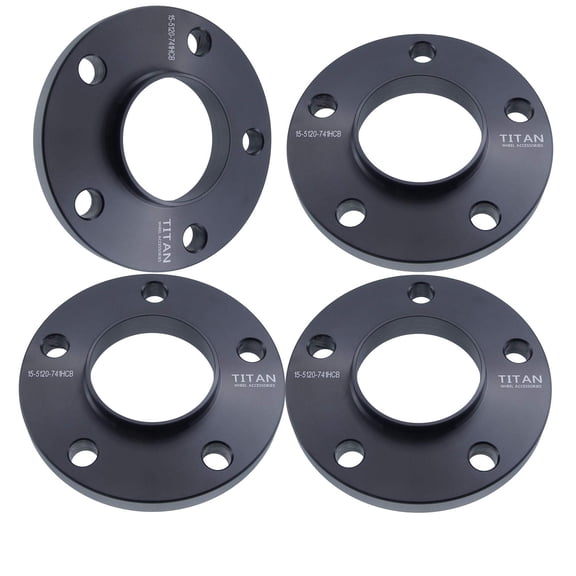 15mm Titan Wheel Spacers for BMW 5 Series E39 525i 528i 530i 540i X5 | 5x120 | 74.1 Hubcentric | Set of 4