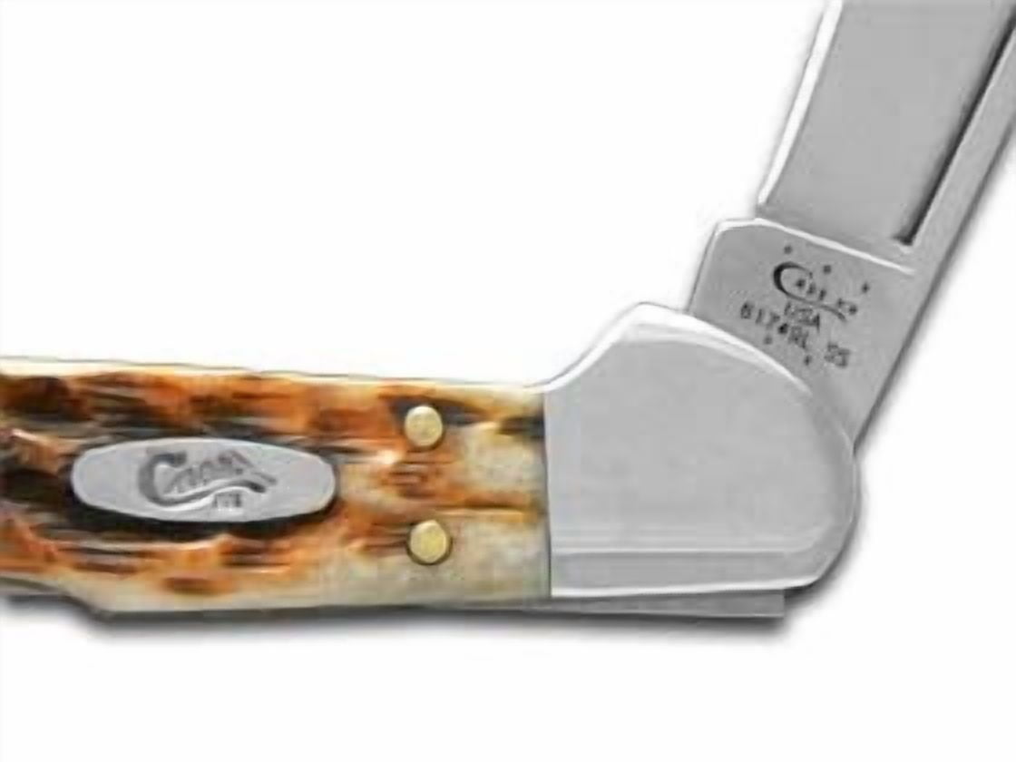 Case Folding Mini CopperLock Pocket Knife Amber Bone
