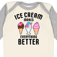 thumbnail image 4 of Inktastic Ice Cream Makes Everything Better Boys or Girls Long Sleeve Baby Bodysuit, 4 of 5