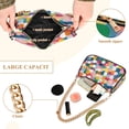thumbnail image 2 of FORMRS Womens Shoulder Bag with Chain Strap Clutch Purse Cute Tote Handbag, Dark Colorful Circles, 2 of 7