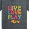thumbnail image 4 of Inktastic Live Love Play the Trumpet Youth T-Shirt, 4 of 5