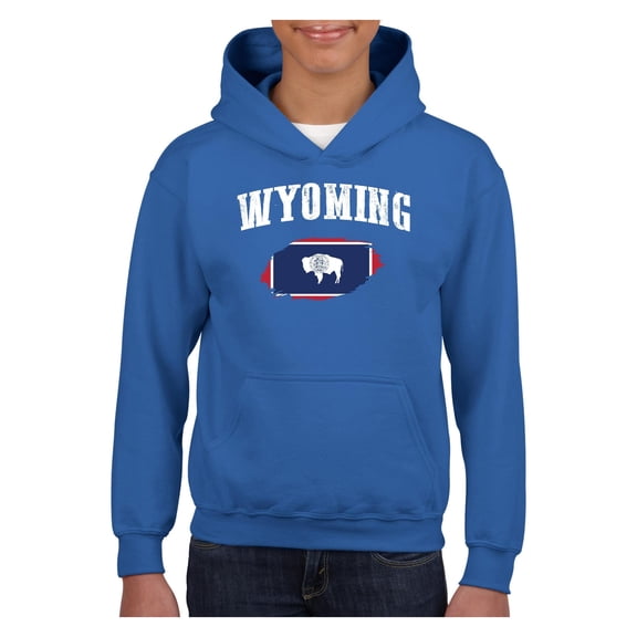 Big Boys Hoodies and Sweatshirts - Wyoming Flag