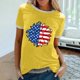 thumbnail image 2 of Camiseta holgada cómoda debajo de la cintura con cuello redondo y estampado elegante para mujer, blusa de manga corta, Tops informales OAVQHLG3B Store lin121212, 2 of 5