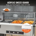 thumbnail image 5 of VEVOR 3-Pan Commercial Food Warmer, 3 x 20.6QT Electric Steam Table, 1500W Professional Buffet Catering Food Warmer with Acrylic Sneeze Guard, Food Grade Stainless Steel Server, 5 of 9