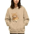 thumbnail image 2 of FUZHIQ Women Hoodie Pet Pouch Sweatshirt Cat Dog Carrier Hooded Sweatshirt Kangaroo Pocket Pullover for Small Pets, 2 of 9