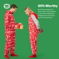 thumbnail image 6 of Joyfy Christmas Pajamas for Women, Adult Womens Christmas Pajamas Set, Fleece Santa Claus Print Hoody Jumpsuit, Holiday Xmas Union Suit (XL, Red), 6 of 11