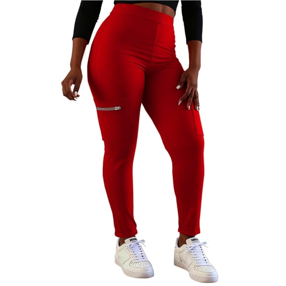 Women’s High Waisted Leggings with Zipper Pockets Soft Active Tummy Control Pants for Yoga Running & Daily Wear