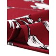 thumbnail image 5 of INSPIRE CHIC Women's Floral Print Dress Casual Ruched Short Sleeve V Neck Sundress XL Red, 5 of 5