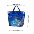 thumbnail image 3 of WIZUTIZ Mesh Beach Tote Bag Portable Handheld Swimming Travel Storage Bag with Breathable Mesh Quick Dry Small Blue, 3 of 7