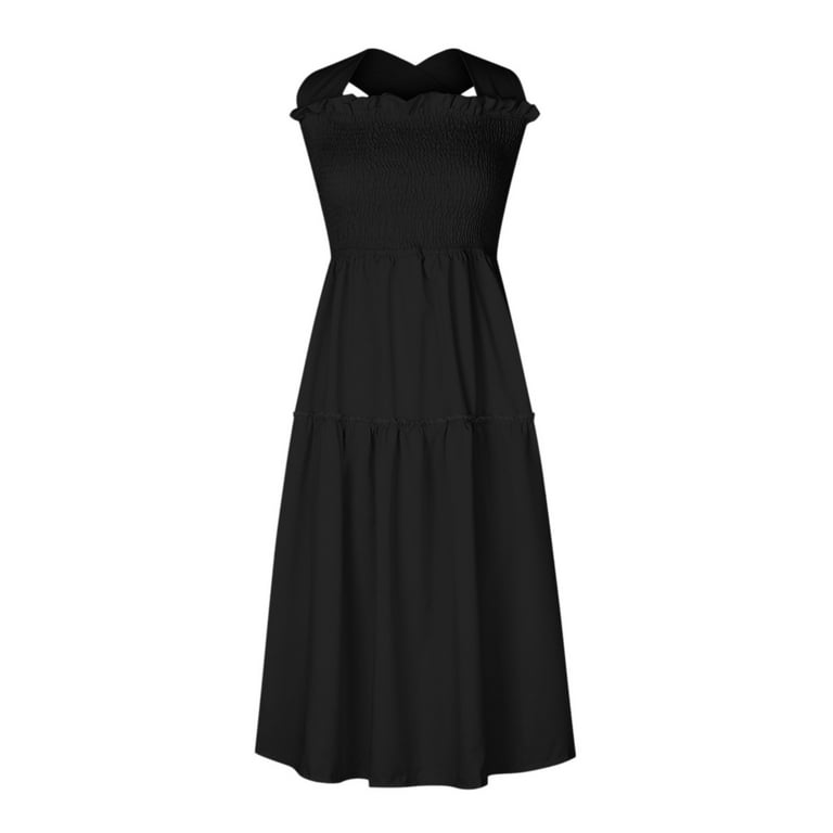 Akiihool Spring Dresses Women's Casual Dresses Criss Cross V Akiihool Spring Dresses Women's Casual Dresses Criss Cross V