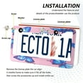 thumbnail image 5 of 2-Pack Aluminum License Plate Frame with 2 Holes for GM License Plate Cover with Free Screws Blue Butterfly on Pink, 5 of 8