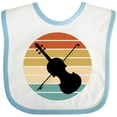 thumbnail image 3 of Inktastic Violin Music Retro Sunset Boys or Girls Baby Bib, 3 of 4