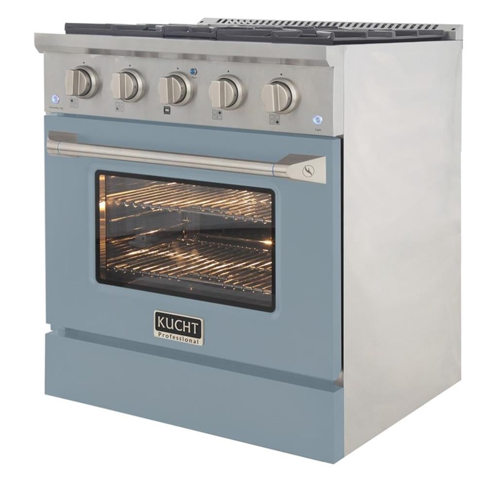 Pemberly Row 30" 4.2 cu. ft. Natural Gas Range w/ Convection Oven in Light Blue
