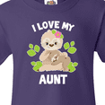 thumbnail image 3 of Inktastic Cute Sloth I Love My Aunt with Green Leaves Youth T-Shirt, 3 of 4