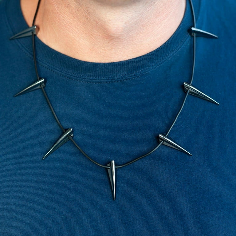 Marvel Black Panther Claw Necklace (10 Steel Claws, Leather