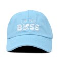 thumbnail image 5 of DALIX I'm The Boss Baby Hat Infant Baseball Cap for Baby Girls and Boys in Light Blue, 5 of 7
