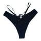 thumbnail image 3 of Gibobby Ropa Interior dama Mujeres Casual Sexy Color sólido Correa delgada Calzoncillos de cintura Bragas(Negro， M), 3 of 5