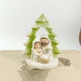 thumbnail image 2 of Nativity Scene Resin Figurine – Holy Family Christmas Horse Trough Ornament for Tabletop, Shelf, or Mantel, Religious Baby Jesus Decoration Gift for Home Display, 2 of 5