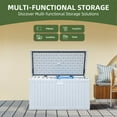 thumbnail image 5 of Uforic 150 Gallon Large Outdoor Deck Box, Double-Wall Resin Storage Box with Side Handles, Waterproof & Lockable,White, 5 of 9