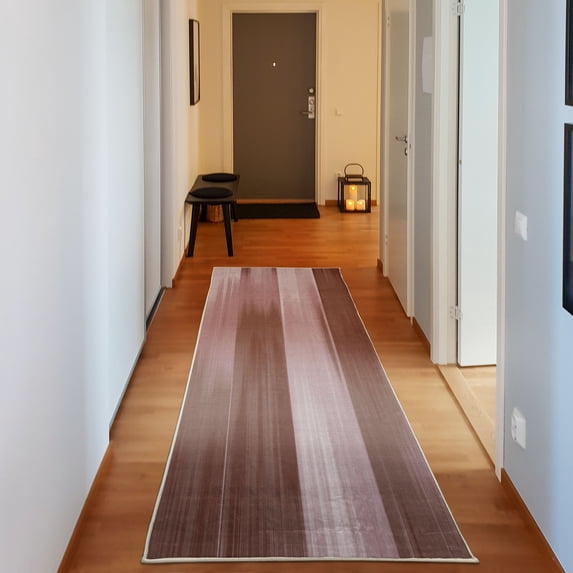 Earth Tones Decorative Rug, Abstract Modern Design Ombre Inspired Smooth Color Transitions, Quality Carpet for Bedroom Dorm and Living Room, 6 Sizes, Pale Chocolate, by Ambesonne