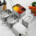 thumbnail image 1 of Fiudx Fiambrera de Acero Inoxidable, Bento con Aislamiento de 2 Capas, Diseño Hermético, Apta para Microondas, Fácil de Transportar, con Múltiples Compartimentos para Preparar Comidas, Ideal para La, 1 of 6