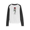 thumbnail image 5 of Halloween Sweatshirts for Women Skull Graphic T Shirts Raglan Long Sleeve Crew Neck Pullover Tops Fall Clothes, 5 of 6