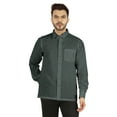 thumbnail image 1 of Bestman Solid Button Down Shirt For Men Long Sleeve With Patch Pocket Formal Business Wear, 1 of 7
