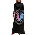 thumbnail image 2 of Vestido largo holgado con texto en inglés "Abuela te ama" en rosa o azul para revelar el género de las mujeres. Vestidos casuales. Ropa femenina., 2 of 5