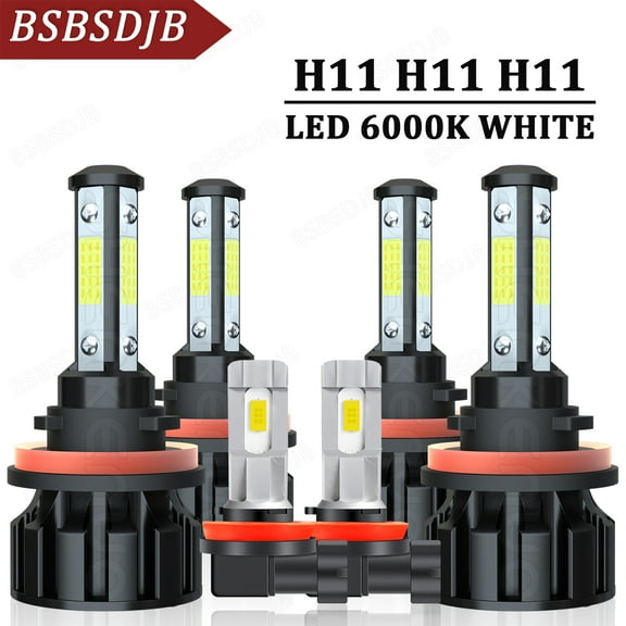 For Nissan Altima 2007-2018 Front White LED Headlight High Low   Fog Light Bulbs