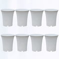 thumbnail image 6 of OATIPHO 10Pcs White Flowerpot Plastic Lightweight Small Pot for Balcony Or Furniture, 6 of 8