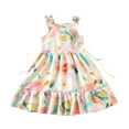 thumbnail image 3 of Piuwrlz Summer Dresses for Girls Casual Play Dresses Suspender Crew Neck Pleated Skirts Multicolor Size 8 Years, 3 of 5
