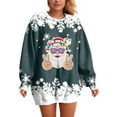 thumbnail image 6 of Towmus Christmas Sweatshirts for Women Plus Size Christmas Graphic Crewneck Sweatshirt Casual Snowflake Pullover Tops, 6 of 7