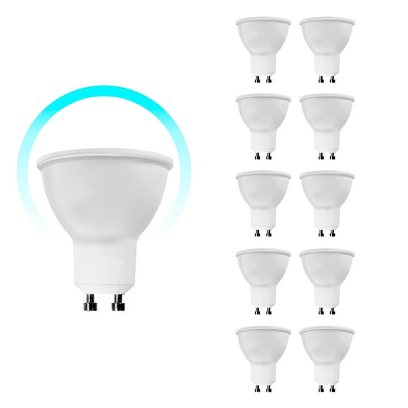 Lámpara De Acento LED 7W Base GU10 Luz Fría 25,000 hrs de uso ICON Pack 10 pzas.