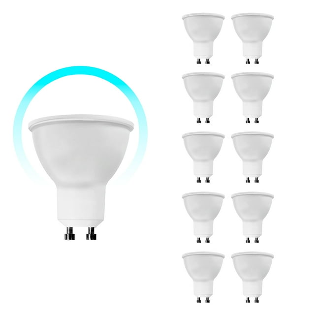 Lámpara De Acento LED 7W Base GU10 Luz Fría 25,000 hrs de uso ICON Pack 10 pzas.