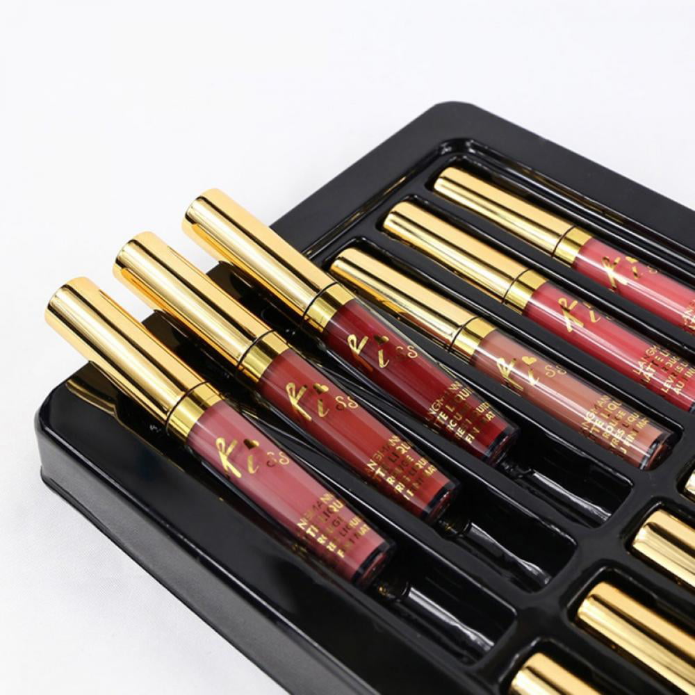 10 pcs Moisturizing Lipstick Set - Wooden Box Lip Gloss Collection for Nude  Makeup Kits - Perfect Birthday or Anniversary Gift