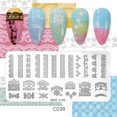 thumbnail image 1 of Fiudx Ofertas relampago Placas para estampación de uñas, patrones de personajes extravagantes, placas para decoración de uñas, imágenes de líneas de plantillas, 1 of 2