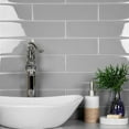 thumbnail image 4 of Apollo Tile   20 Pack 3-in x 12-in Mink Gray Rectangular Subway Glossy Finished Glass Mosaic Wall Tile (5 sq ft/case), 4 of 5