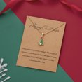 thumbnail image 3 of Creative Dripping Oil Santa Snowman Necklace Wishing Painting Oiled Paper Card Necklace, 3 of 9