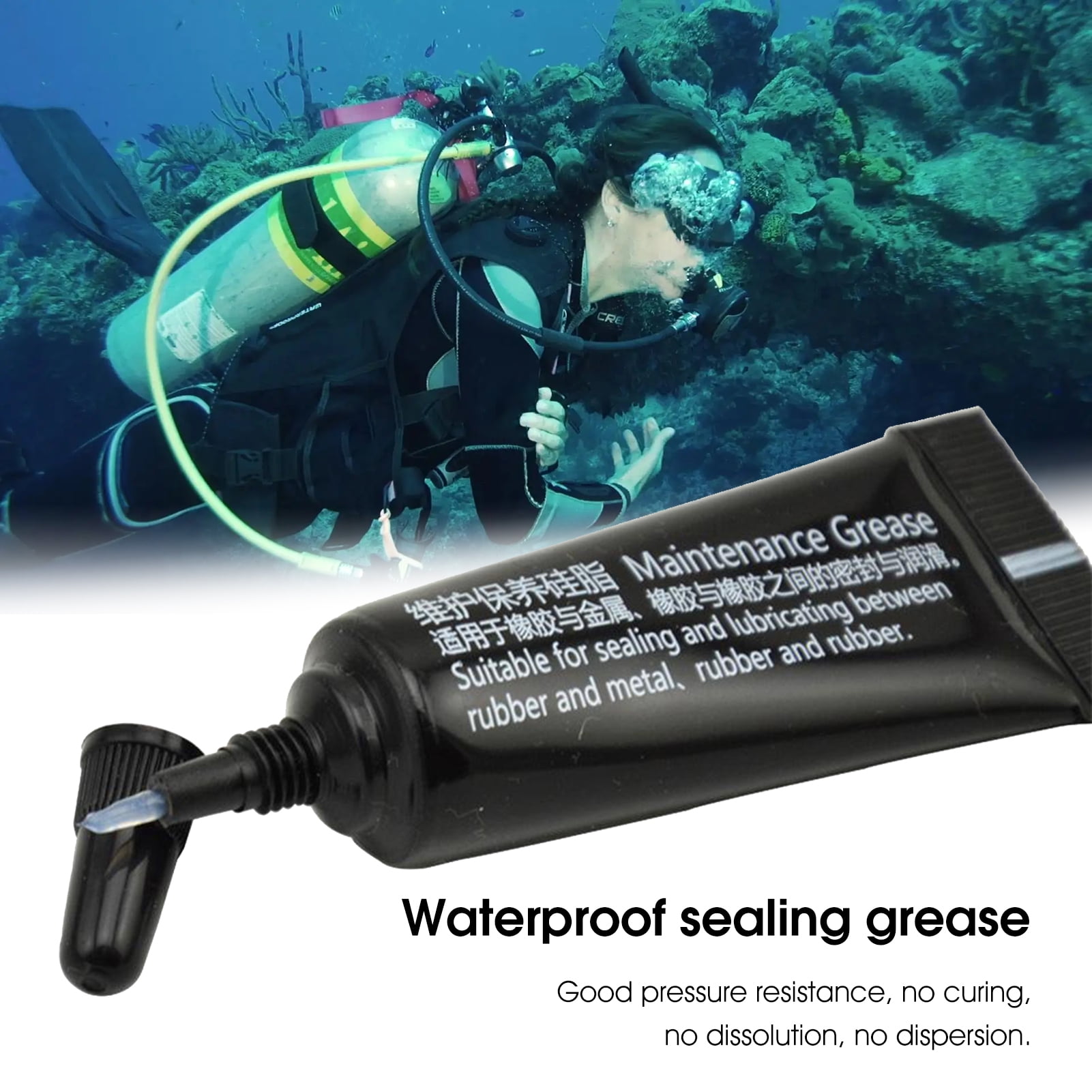 Hesroicy 5g Silicone Grease Maintenance Good Adhesion Waterproof O