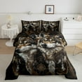 thumbnail image 2 of Wolf Family Bedding Queen Size Teens Adult,Tribal Boho Dream Catchers Comforter Set,Western Wolves Down Comforter,Wildlife Animal Print Bedding Comforter Sets, 2 of 6