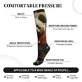 thumbnail image 3 of Lsque Jungle Meditating Panda Pattern Sport Compression Socks for Men & Women 15-20 mmHg Knee High Nurse Pregnant Running Medical and Travel Athletic, 3 of 6