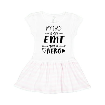 

Inktastic My Dad is an EMT and a Hero Gift Toddler Girl Dress