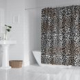 thumbnail image 2 of Black and Tan Leopard Print Shower Curtain 84"x72" ,Bathroom Decorative Shower Curtains Set with 12 Hooks,Modern Waterproof Washable Shower Curtain, 2 of 6